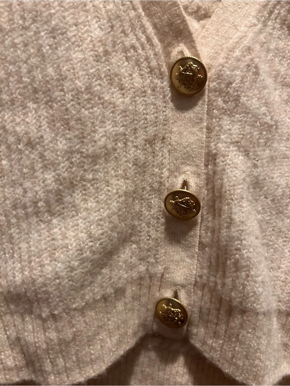 J. Crew Cream Cable-Detail Button Cardigan with matching tank top sweater